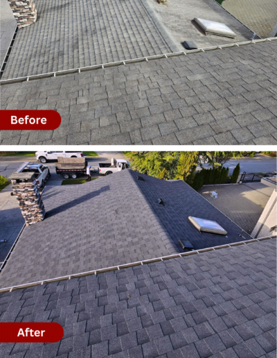 before after roofing images